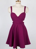 ロマンチックブブンアキミニワンピース/パープル