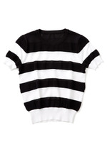 SS BORDER KNIT/BLACK