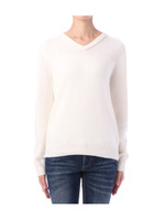 Vネックデザインニットプルオーバー/ブラック(019)