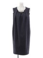 【ROSE BUD】PEA/N SLEEVE-LESS DRESS/NAVY