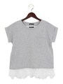 【ヒルナンデスご紹介商品】裾レースタンクA/S TOPS/グレー