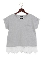 【ヒルナンデスご紹介商品】裾レースタンクA/S TOPS/グレー