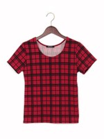 チェック柄変わり織/T/オフホワイト／クロ