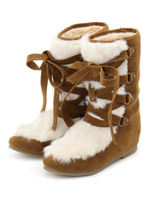 ファースエードレースアップブーツ/キャメル(041)