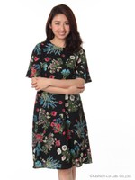 フローラフリルワンピース/ブラック