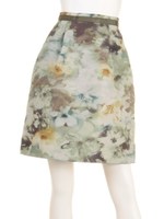 ぼかしプリントAラインスカート/カーキ