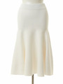 ドライタッチミラノリブマーメイドスカート/ホワイト