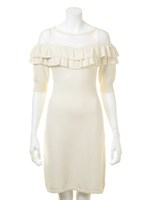 フリルニットワンピース/OWHT