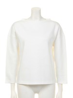 BOND BOY BONDING HIGE-NECKED TOP/white*white