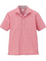 クールマックスウィンドウペンポロシャツ/ホワイト(001)