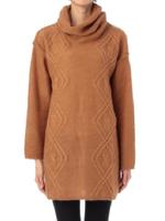 ドレープタートルニットワンピース/ベージュ(052)