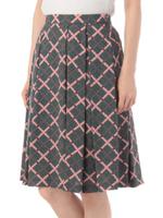 バイヤスチェックスカート/ダークグリーン(023)