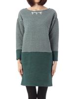 ビジュー付ボーダー切り替えワンピース/グリーン(322)