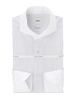 ピンストライプアルビニドレスシャツ/パープル(383)