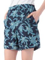 フラワー柄バミューダパンツ/ネイビー(093)