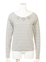 ボーダーテレコビジューPO/グレー