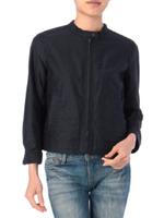 ライダース風コットンジャケット/ネイビー(093)