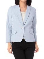 麻混ストレッチデーラードジャケット/ホワイト(001)