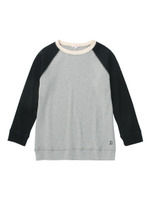 16/-フライス定番プルオーバー(ラグランスリーブ配色ver.)/ブラック(319)