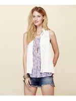 LACE INSET BLOUCE/ホワイト(004)