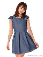 【Cherite by PRIMEPATTERN】バックボタンシャンブレーOP/コン