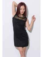 【OU】メッシュ配色シンプルOPS/BLACK