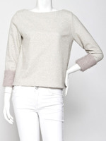 【田中里奈さん着用】【riana】ファー付ツイードプルオーバー/ブラック