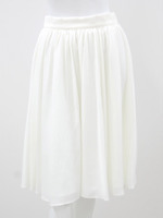 コットンギャザー  ミドルスカート/IV