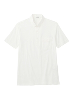 シャツ地切り替えポロシャツ/ホワイト(501)