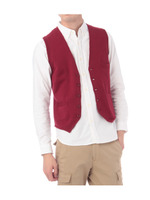 デザインミックスニットベスト/イエロー系(033)