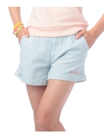 ハートボタンストライプショートパンツ/ライトブルー(391)