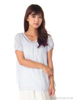 バックリボンチュニックブラウス/ライトブルー