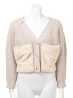 ファーポケットカーディガン/KKI