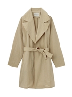 ボリュームカラースプリングコート/ベージュ(052)