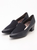 ポインテッドコンビシューズ/ネイビー