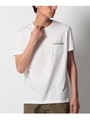 マルチカラーボーダーテープ付きTシャツ/ホワイト(001)