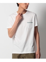 マルチカラーボーダーテープ付きTシャツ/ホワイト(001)