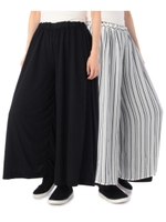 ワイドギャザーリバーシブルパンツ/ネイビー(393)