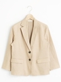 麻レーヨンテーラードジャケット/キャメル