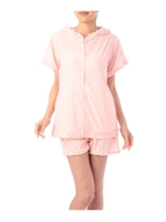 NEWS TRADING パイルドットパーカー上下セット/ベビーピンク(171)