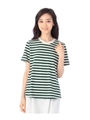 style zampa for the holidays ボーダーカットソー/ダークオレンジ(068)