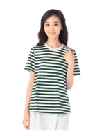 style zampa for the holidays ボーダーカットソー/ダークオレンジ(068)