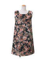 レトロマーガレットノースリワンピース/ネイビー