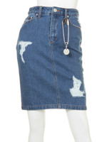 【CASUAL】ダメージタイトSK/アイスブルー