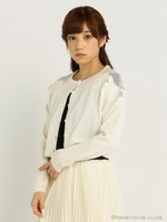 【LIZ LISA】肩刺繍カーディガン/ホワイト