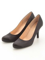 【LeChione】リボンポイントヒールプレーンパンプス/PT布