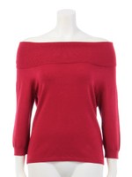 オフショルニット/モスグリーン