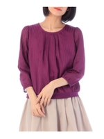 シアーチェックカットソー/オフホワイト(003)