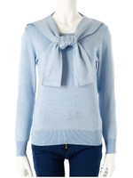 ショルダーカーデニットセット/サックス