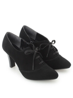 スエードレースアップブーティ/ブラック(019)